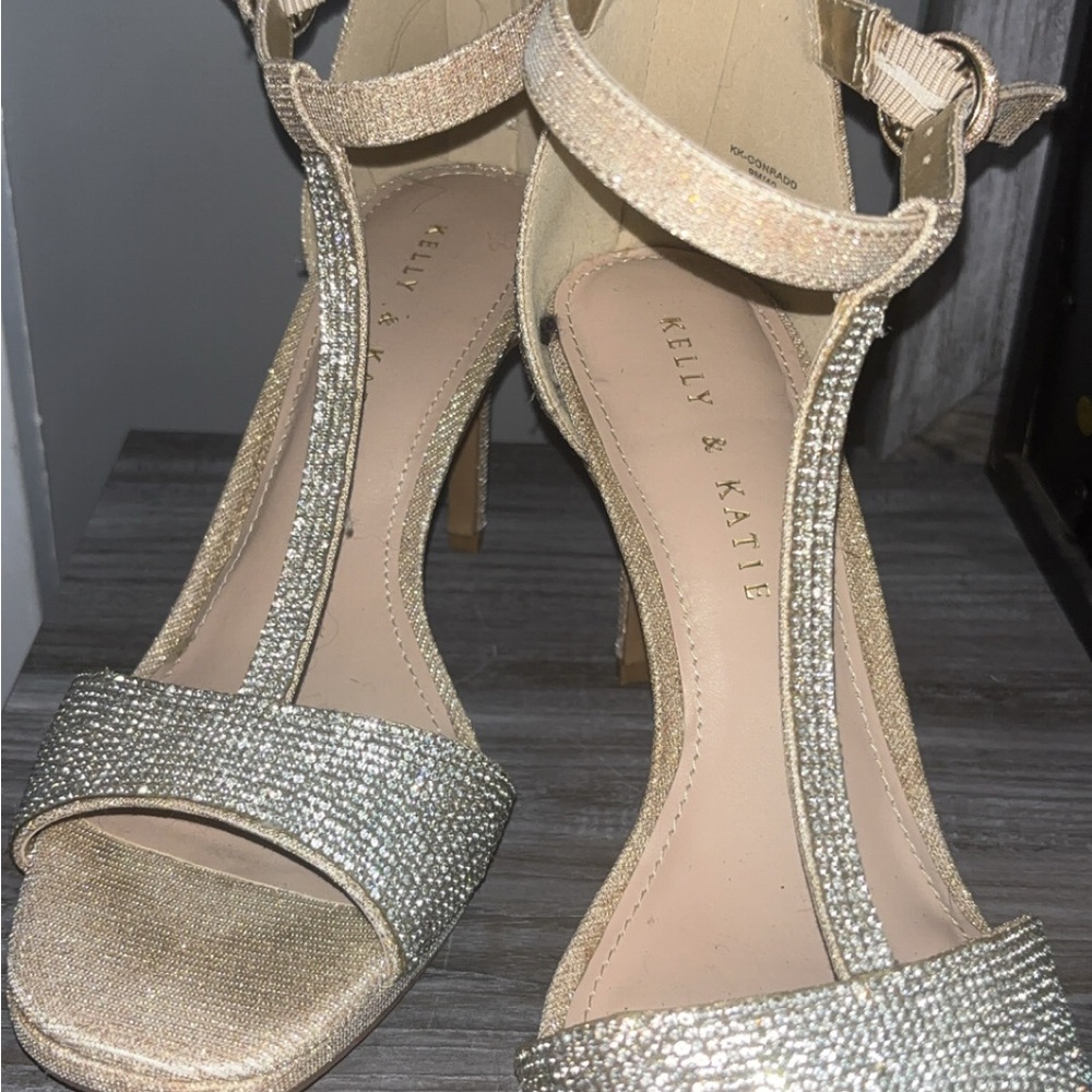 Kelly & Katie Gold Heels